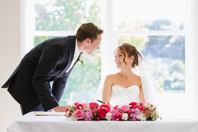 Signing the register