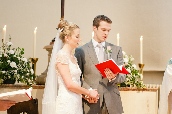 Singing hymns wedding ceremony