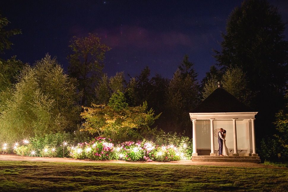 Fairy lights garden wedding 