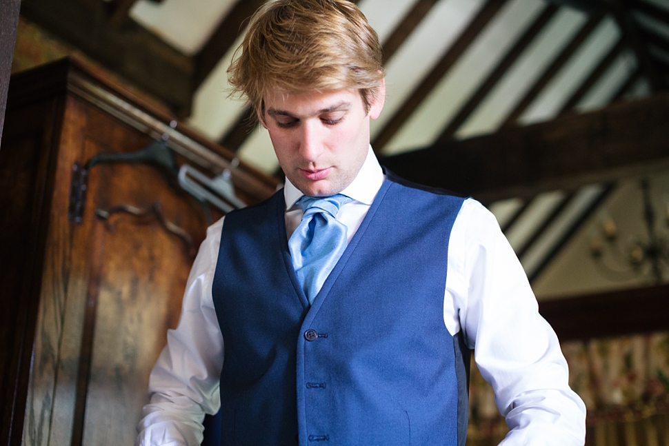 Groom getting ready