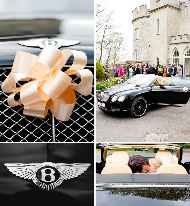 Black wedding car