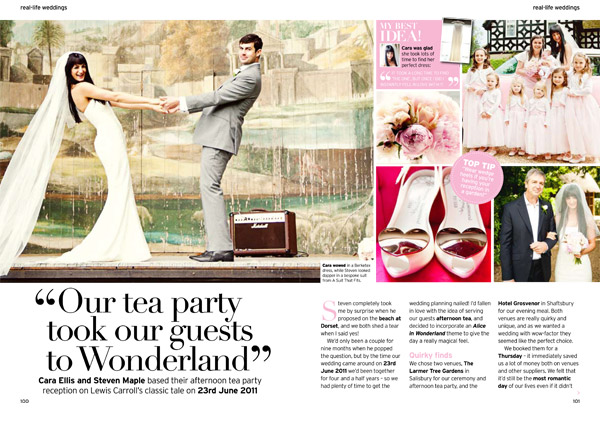 Vintage styled wedding featured in Perfect Wedding Magazine