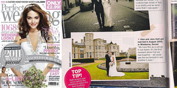 Perfect wedding magazine feature