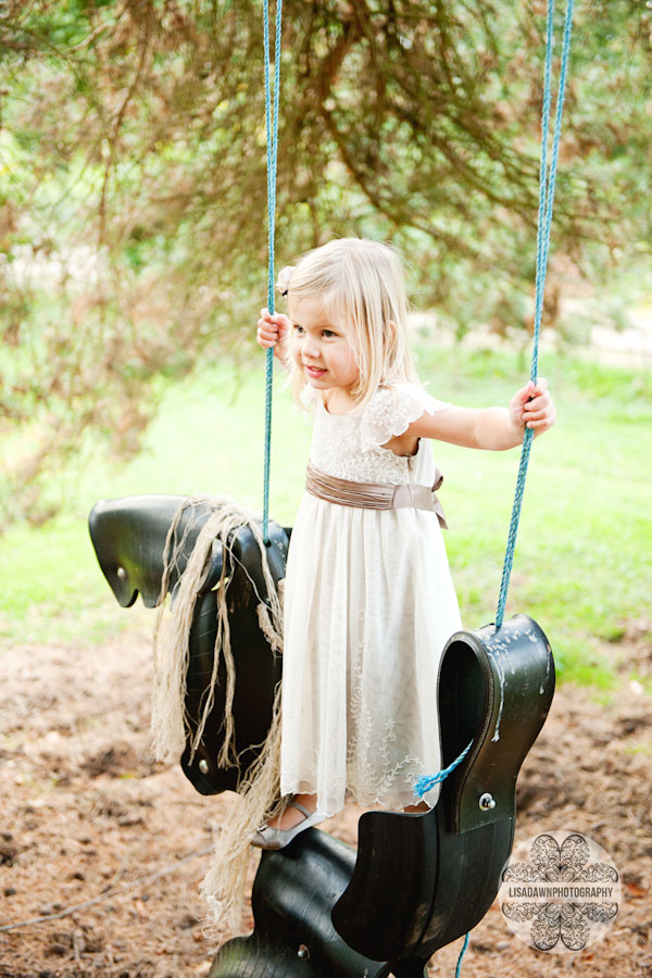 flower girl playing