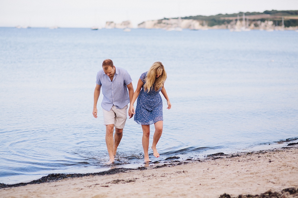 relaxed engagement photo