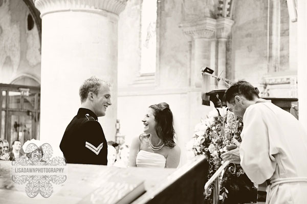 natural wedding photograph during ceremony