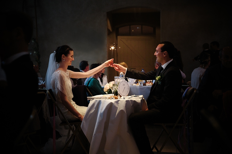 sparklers at wedding 