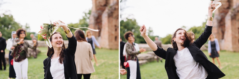 catching the bouquet