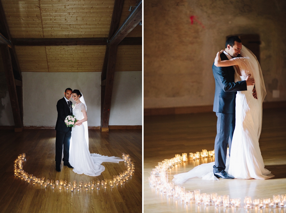 romantic french wedding candles