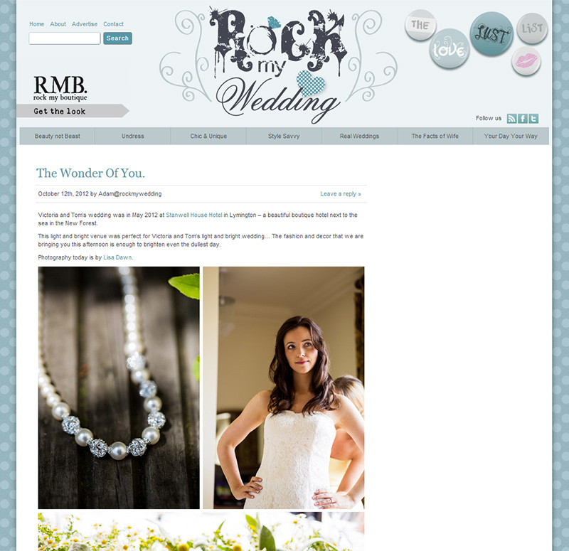 Rock My Wedding feature