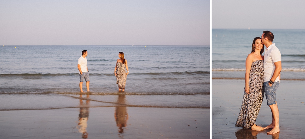 beach engagement photo