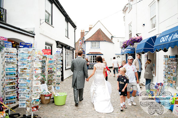 Seaside wedding photograph