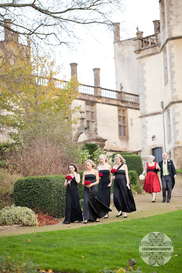 Bridal party sherborne castle