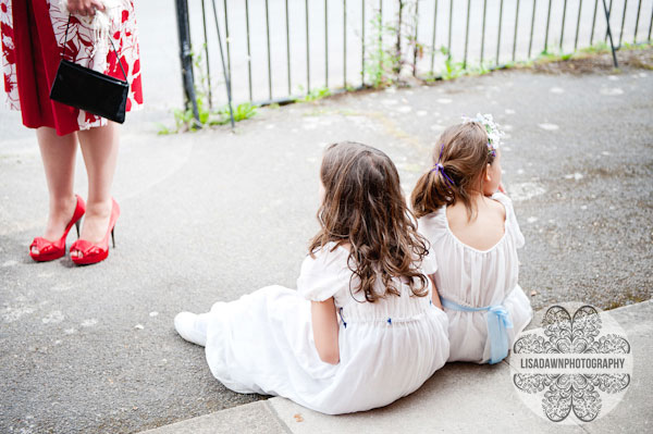 flower girls sitting