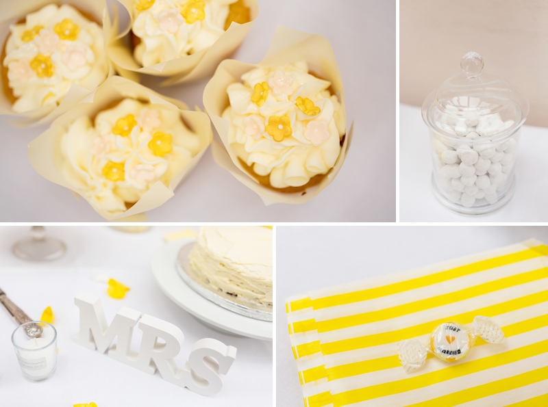 White and Yellow Dessert Table