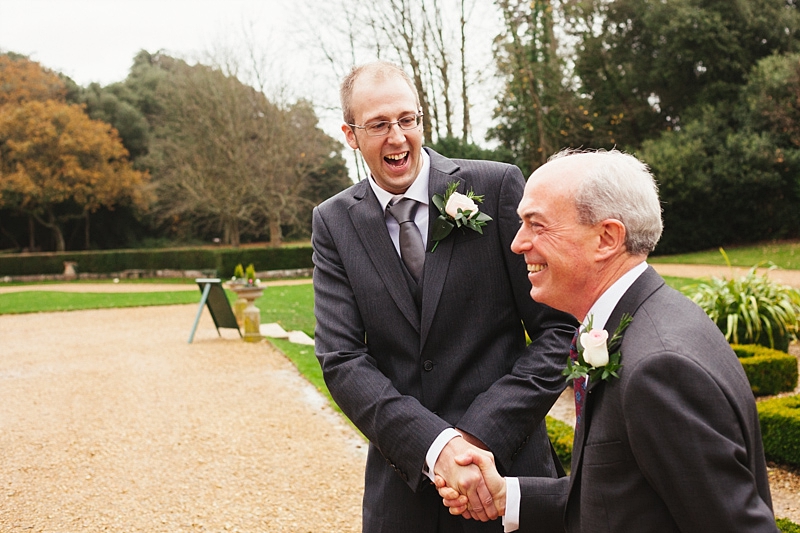 relaxed wedding photo