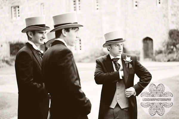 Groomsmen wearing Top hats