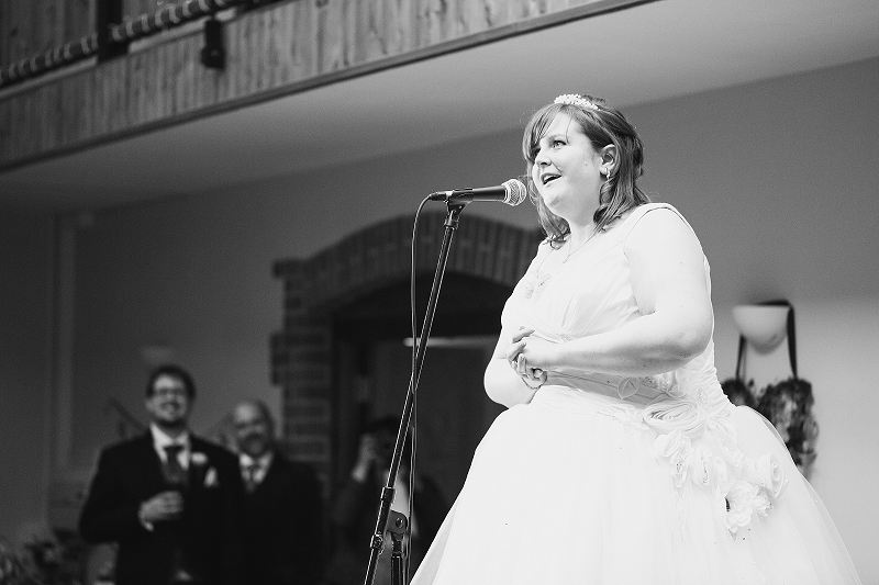 bride singing