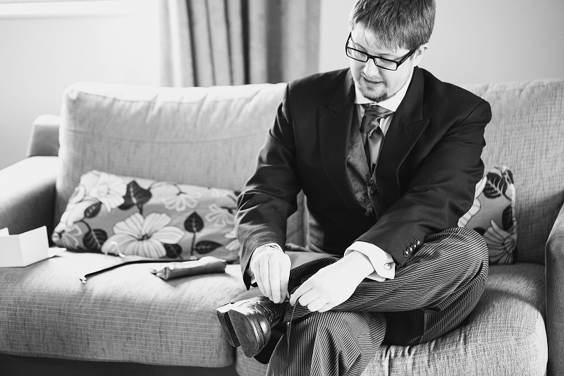 groom getting ready