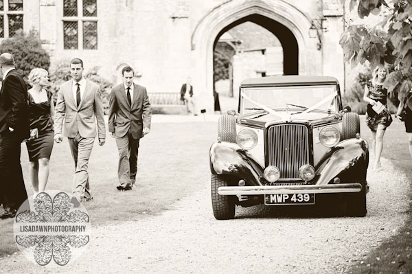 Vintage wedding car