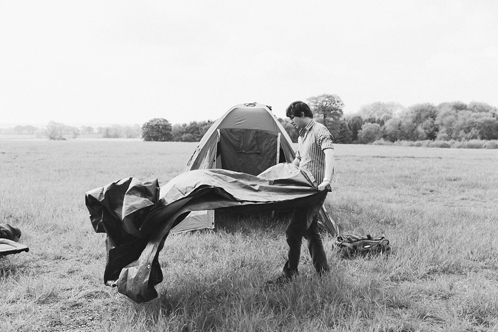 camping at wedding