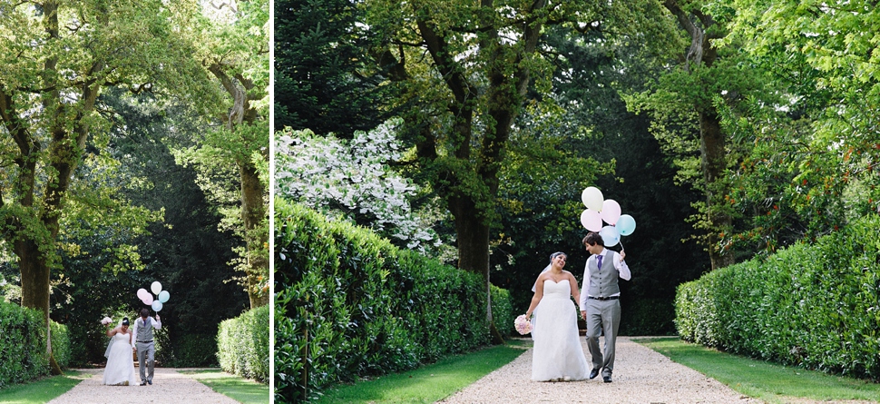 pastel wedding balloons