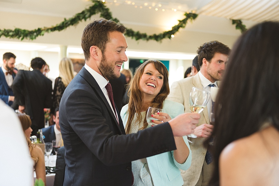 relaxed wedding photo