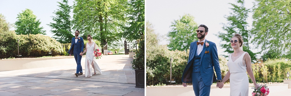 stylish wedding couple