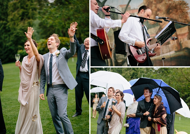 Wet wedding photo