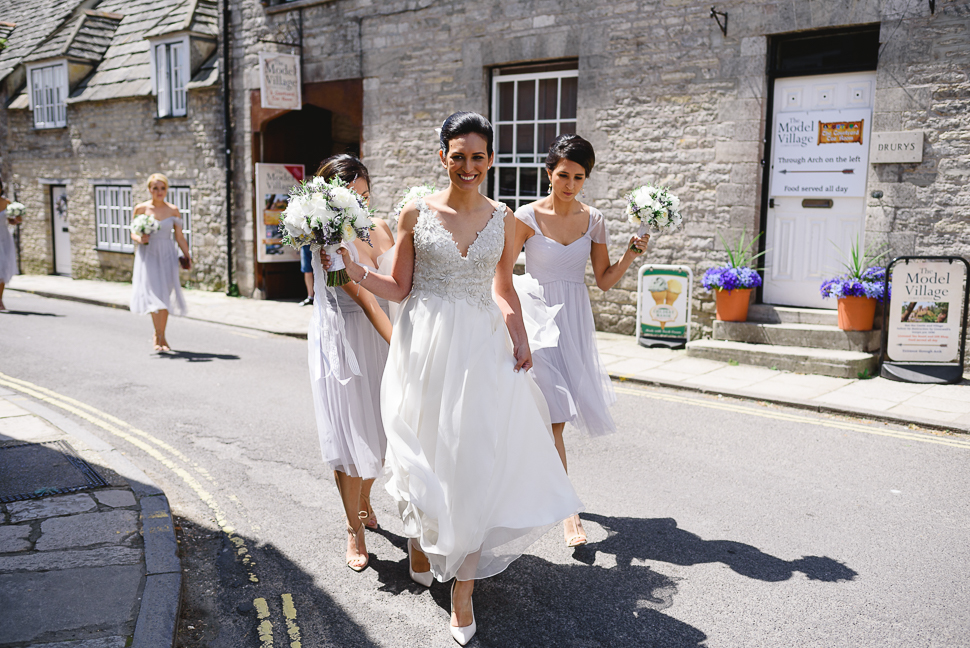 arrives, Bride, dorset