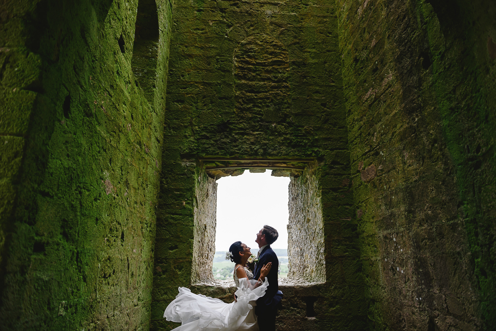 corfe castle, portraits, wedding