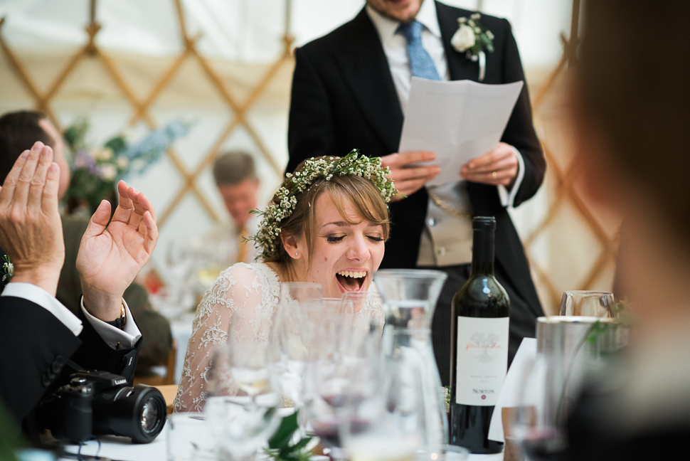 Bride, moment, Yurt wedding