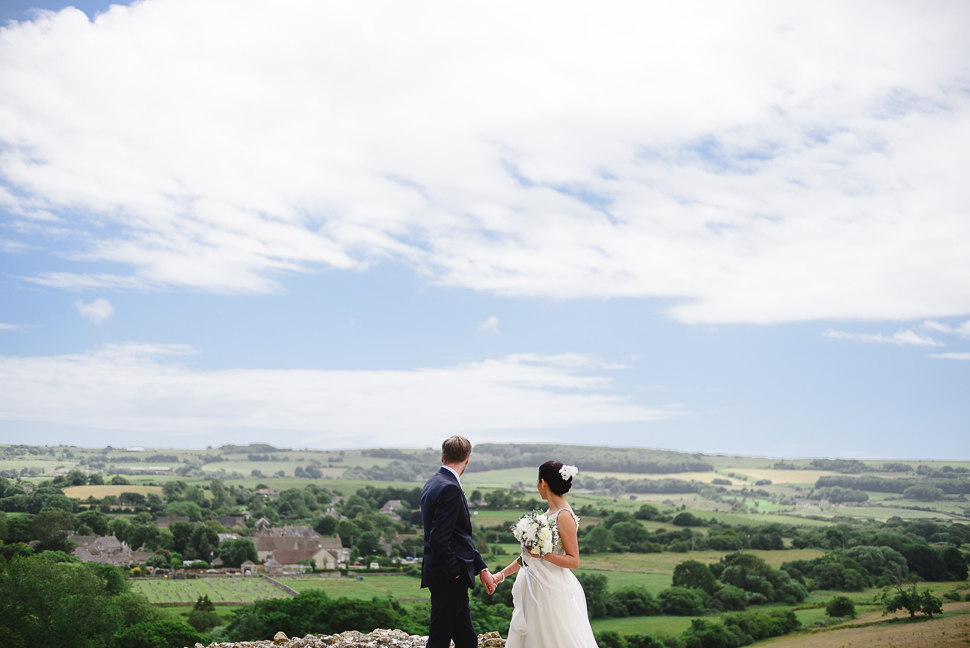 Bride, Corfe Castle, Groom, wedding