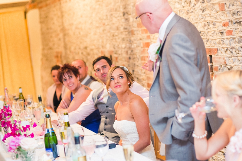 bride looking at her father