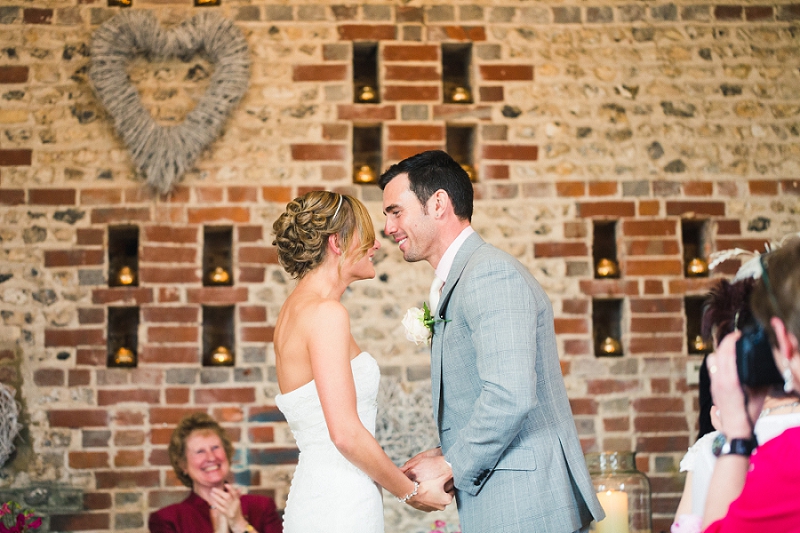 first kiss barn wedding