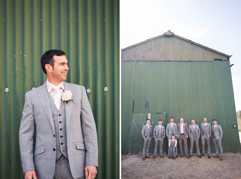 groomsmen barn wedding