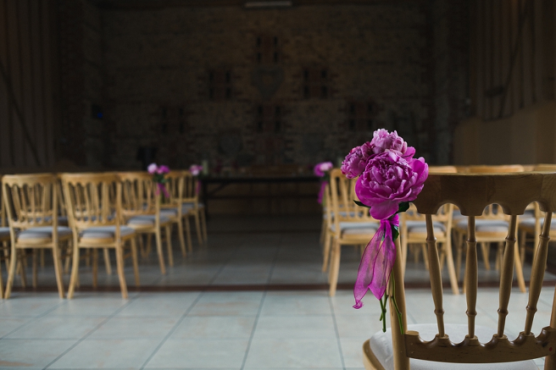 peonies wedding chairs