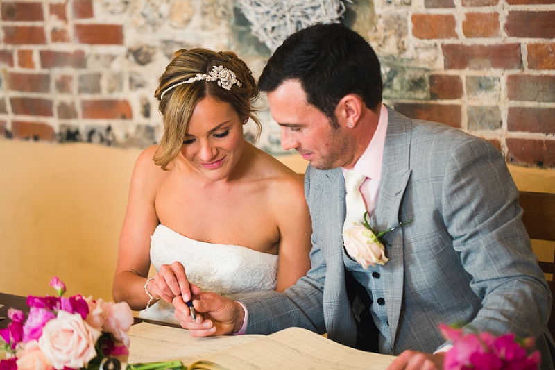 signing the register