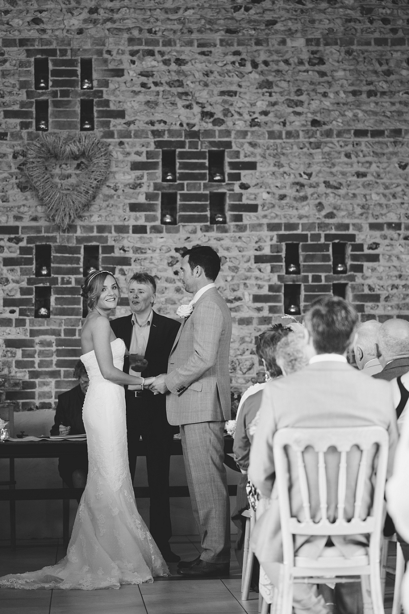 wedding at upwaltham barns west sussex