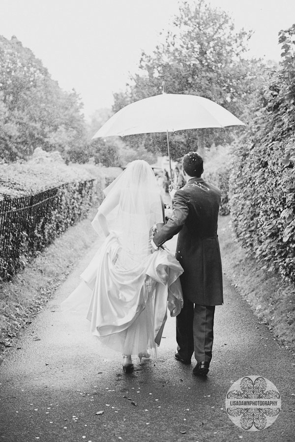 rainy wedding day