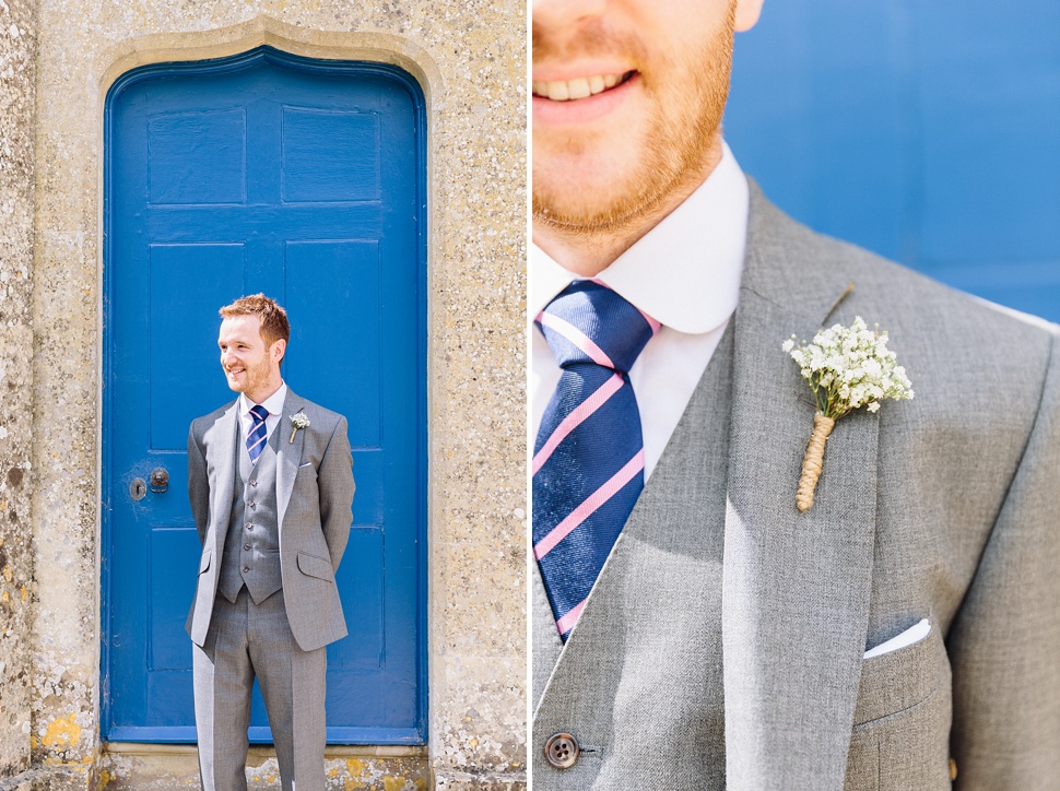 Groom grey suit