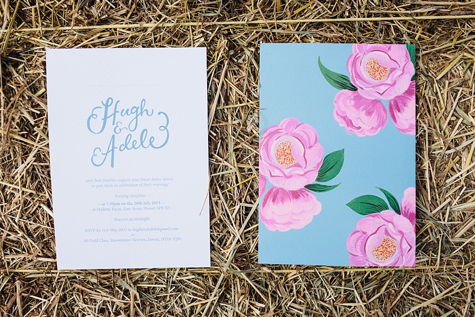 floral wedding stationery