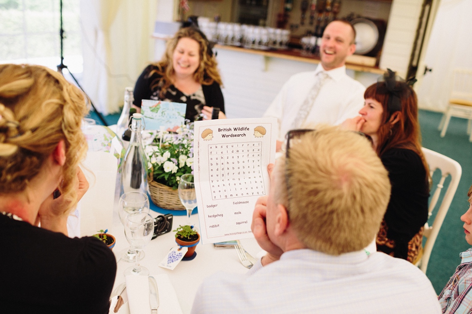 fun wedding table games