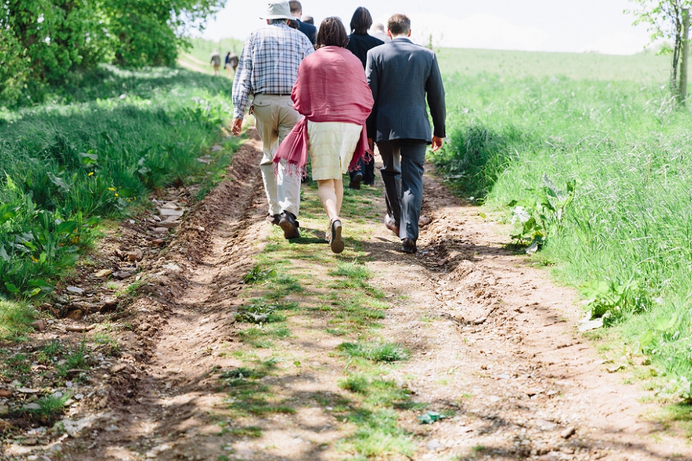 guests walking to ceremony